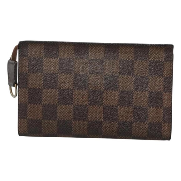 LOUIS VUITTON Damier Ebene Marais Pouch LV - Picture 1 of 14